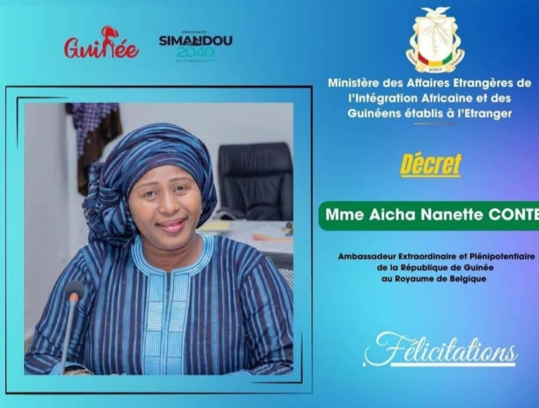 Diplomatie : Plusieurs hauts cadres, dont Aicha Nanette Conté, nommés ambassadeurs ( décret)