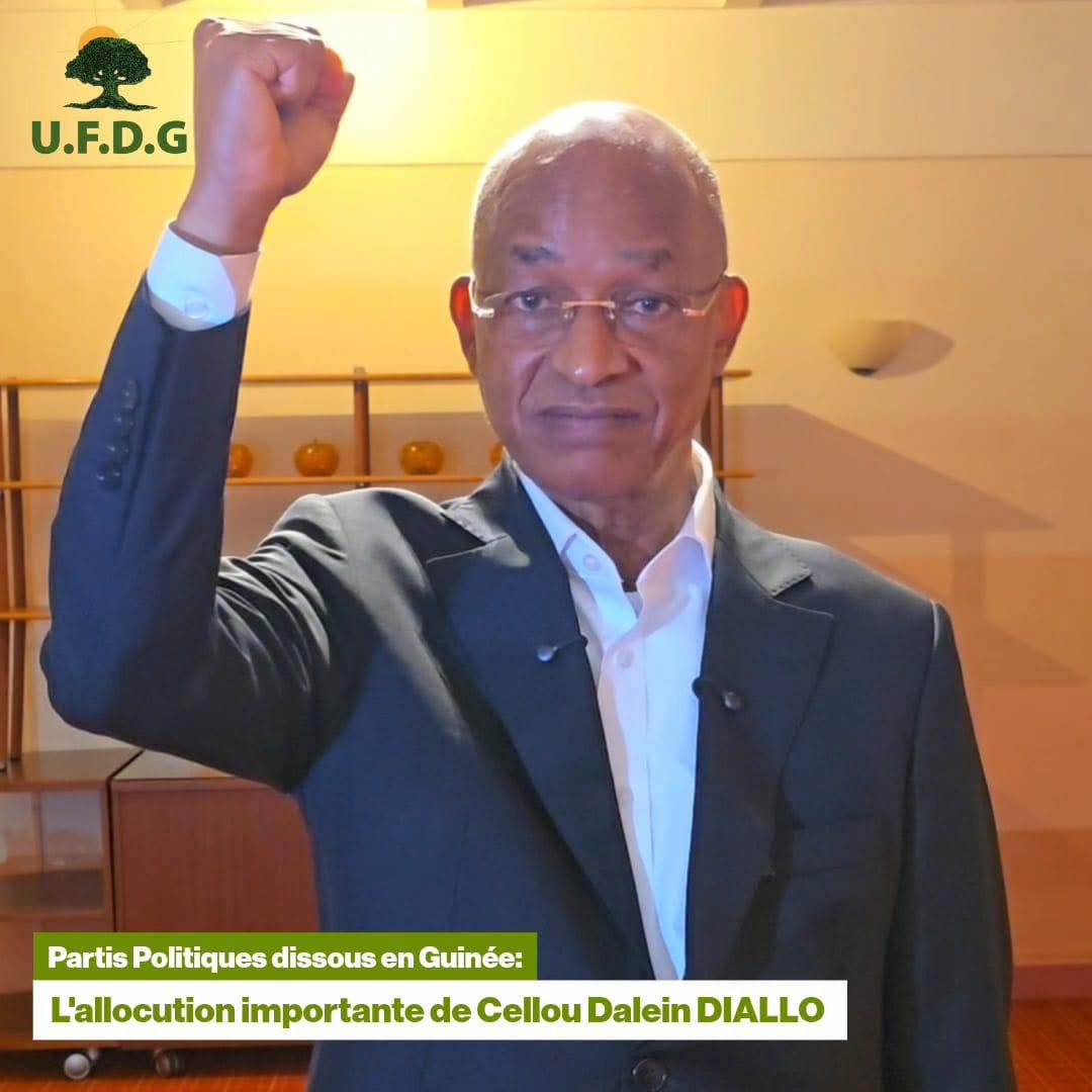  Cellou Dalein Diallo, après la dissolution des partis politiques : " Il n’y a plus d’autre alternative que de s’engager dans une résistance frontale"