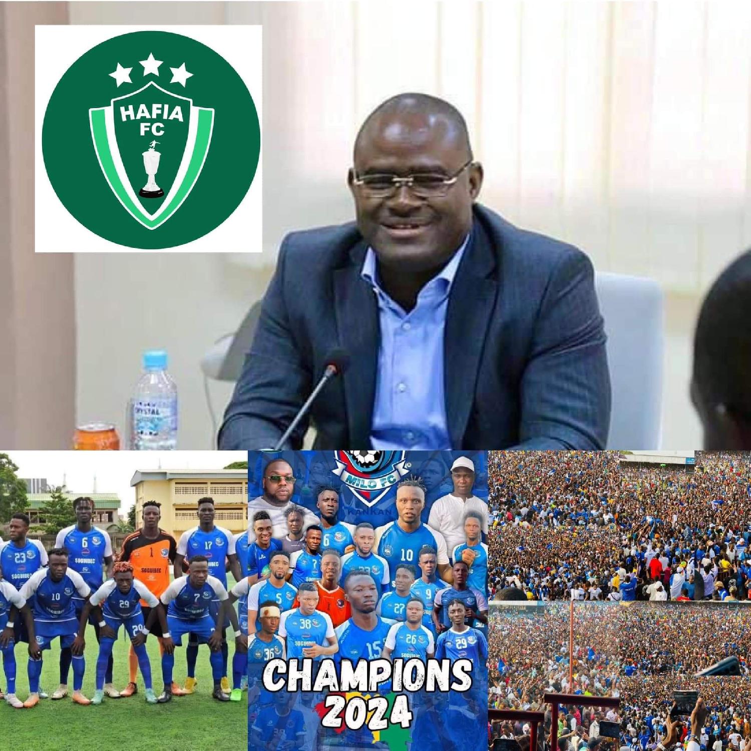 Football : Le président du HAFIA FC, KERFALLA CAMARA KPC, félicite le MILO FC champion de Guinée 
