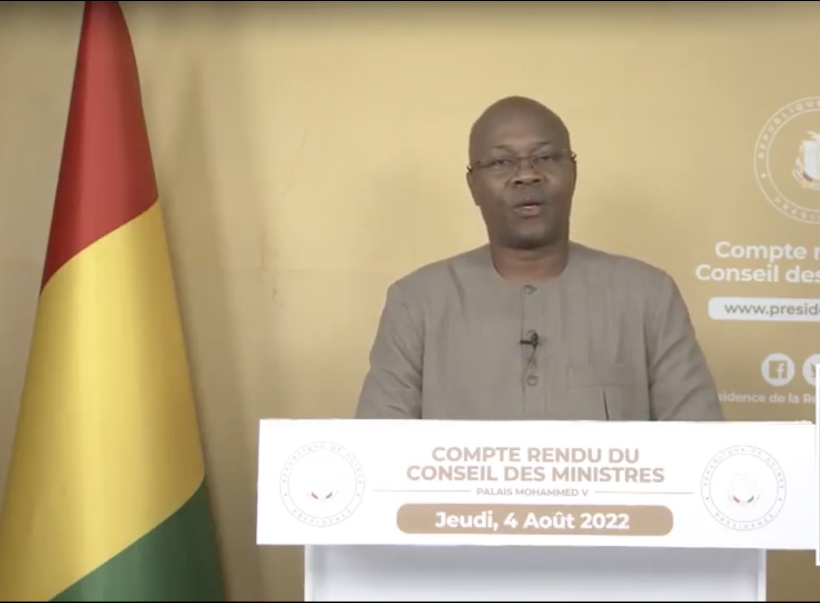 Guinée: Ce qu'il faut retenir de la session spéciale du  Conseil des ministres du jeudi 4 août 2022