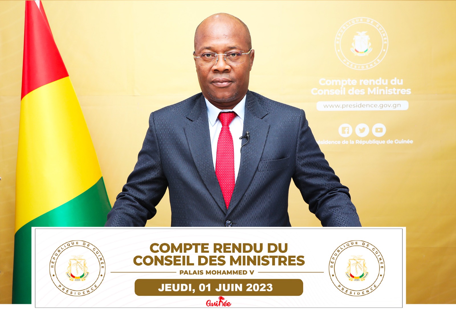 Guinée : Ce qu'il faut retenir du Conseil des Ministres  du jeudi 1er juin 2023 