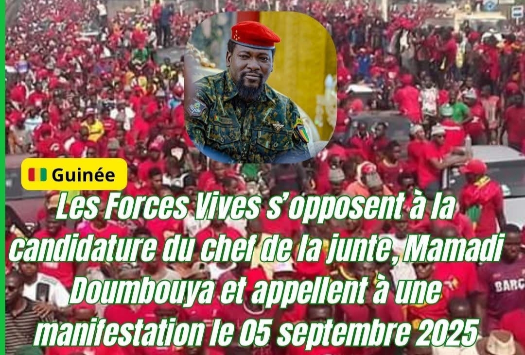 Guinée : des manifestations projetées par les Forces Vives à partir du 5 septembre 2025
