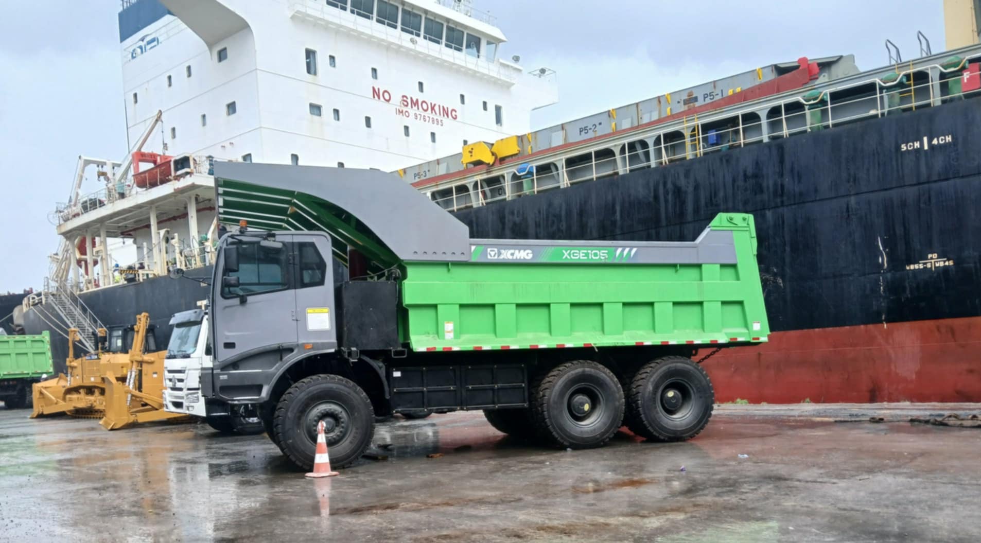 Port Autonome : Les premiers camions électriques débarquent à Conakry
